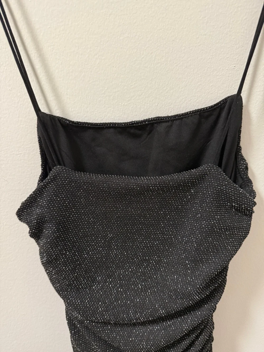 Princess Polly Reeva Ruched Women’s Mini Dress in Black & Silver. Size 0. - Picture 4 of 6